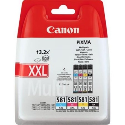 CLI-581MPXXL Tintapatron multipack Pixma TS7550, 8150, 9150 nyomtatókhoz, CANON, b+c+m+y, 46,8ml